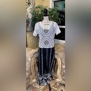 Crochet Top and wide leg pants